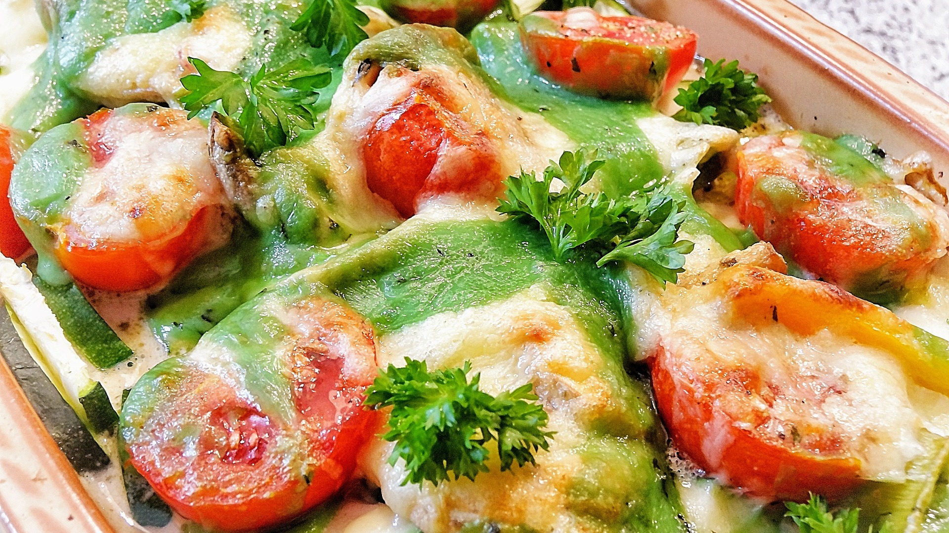 TIAN DE LEGUMES A LA MOZZARELLA