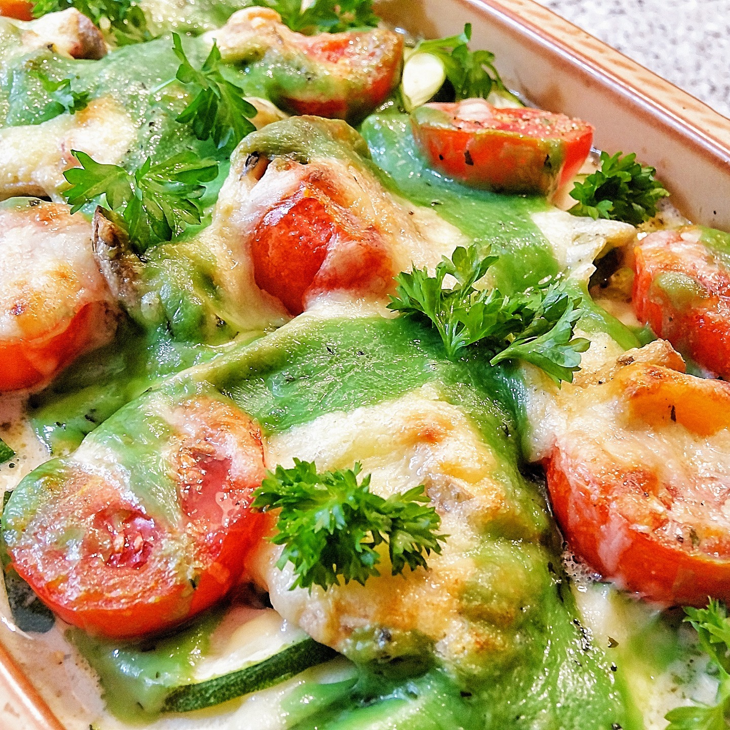 TIAN DE LEGUMES A LA MOZZARELLA