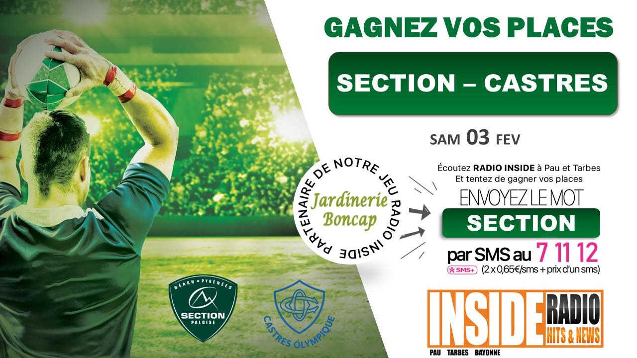 LISTE DES GAGNANTS : SECTION VS CASTRES !