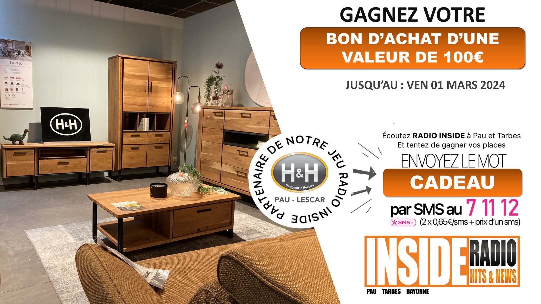 LISTE DES GAGNANTS : BON d'ACHAT d'une valeur de 100€ avec H&H...