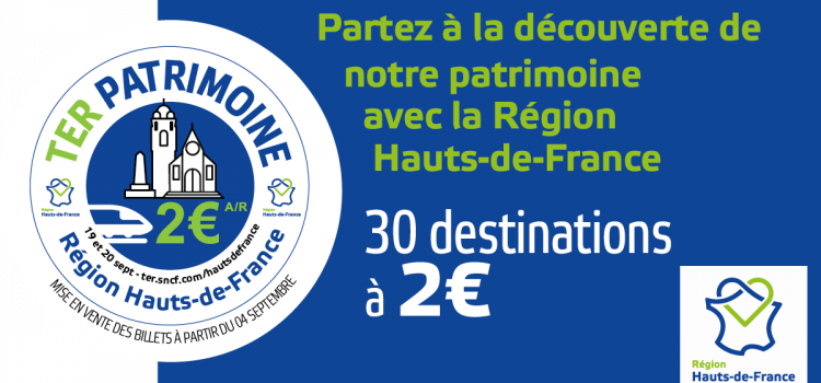 Journées Européennes du Patrimoine : 2€ l’aller retour en train !