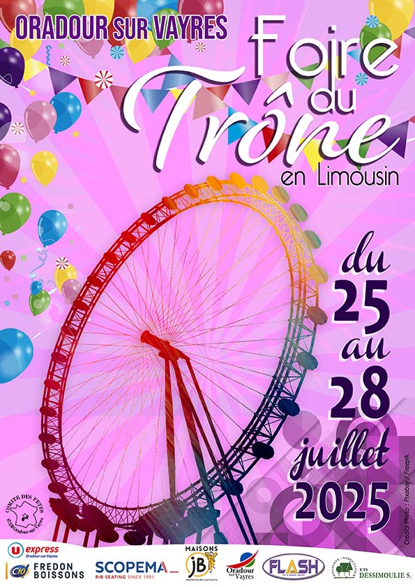 Foire du trône Oradour sur Vayres 2025