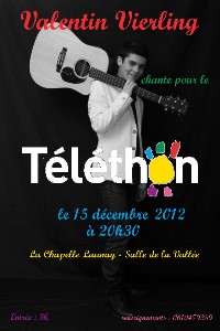 Valentin Vierling chante pour le téléthon