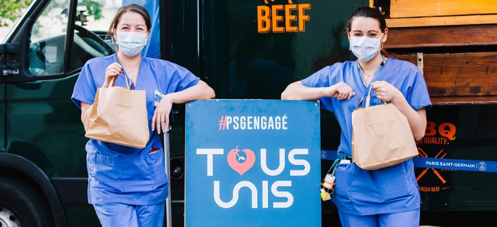 PSG : 25.000 repas livrés aux soignants dans des food trucks (photos)