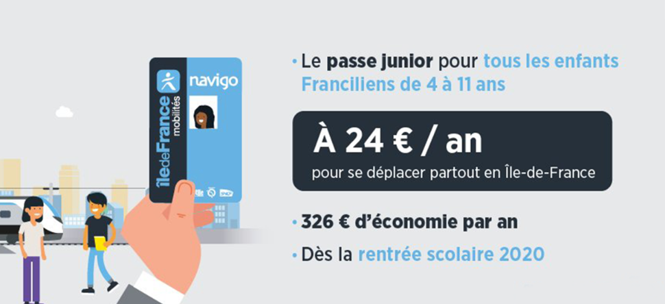 Un Navigo junior à 24€ par an pour les enfants de moins de 12 ans
