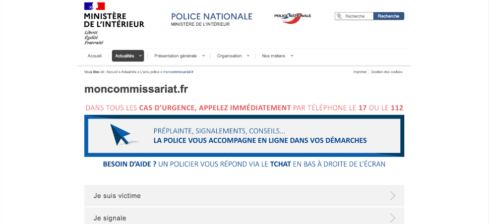 Mon commissariat.fr : lancement de la plateforme numérique de la...