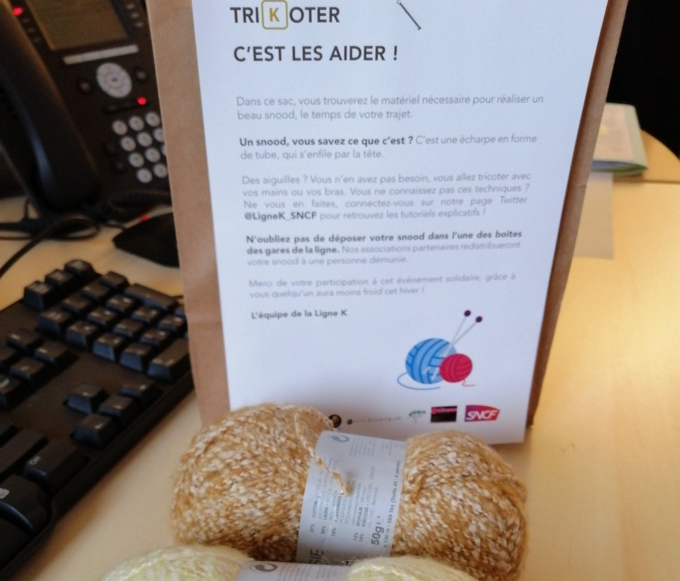 Tricotez pour la bonne cause dans votre train entre l’Oise et Paris